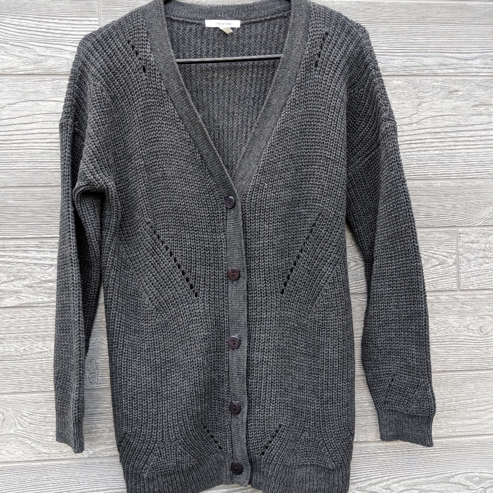 Maurices Gray Button Up Knitted Cardigan